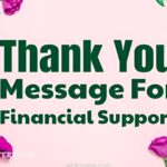 Thank You for Financial Support